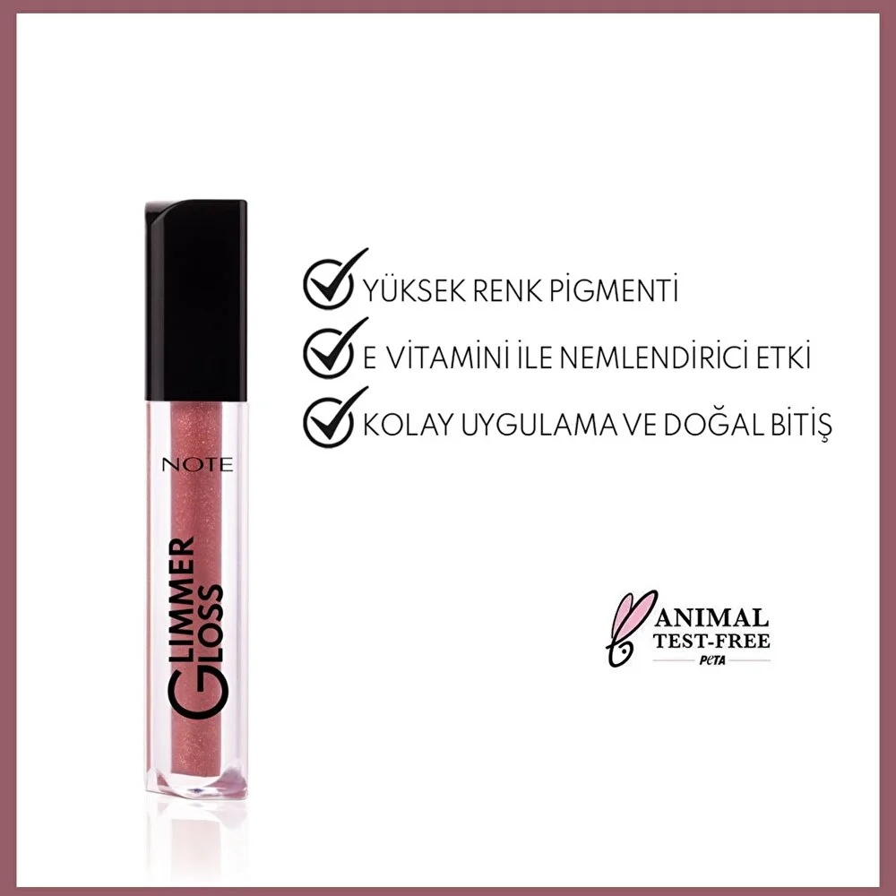 Note Glimmer Gloss Işıltılı Nemlendirici Dudak Parlatıcısı 30 Iconic Pink