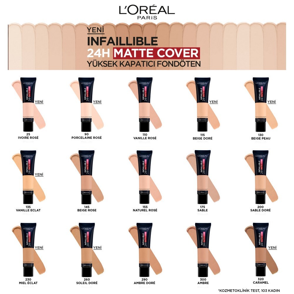 Loreal Paris Infaillible 24H Matte Cover Yüksek Kapatıcı Fondöten 115 Golden Beige