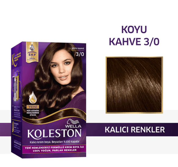 Koleston Kit Saç Boyası 3/0 Koyu Kahve