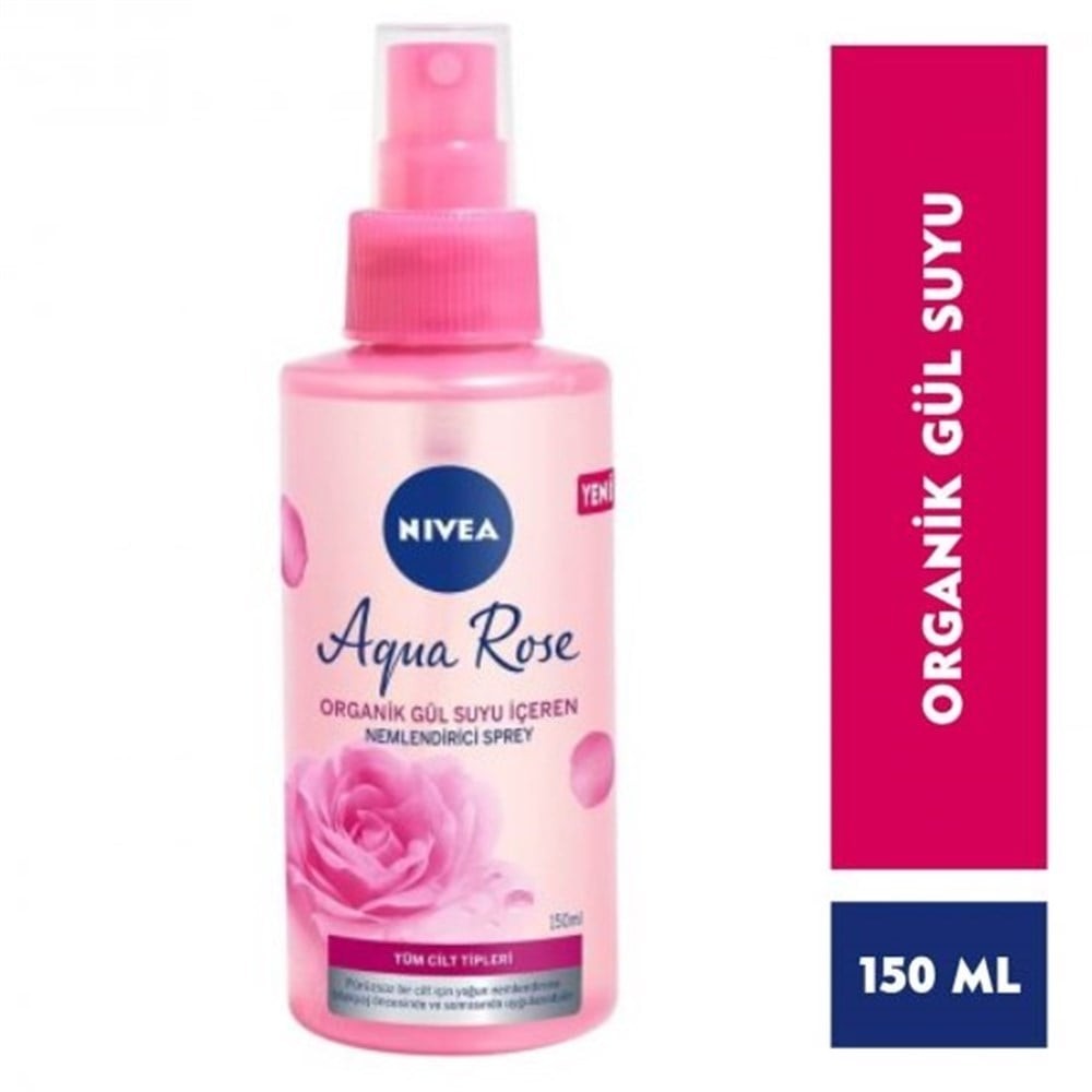 Nivea Organik Gül Suyu İçeren Nemlendirici Yüz Spreyi Aqua Rose 150 ml