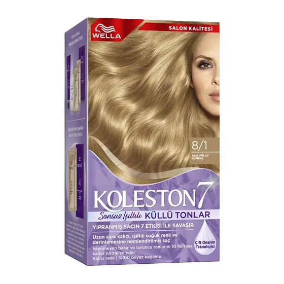 Wella Koleston Supreme Saç Boyası 8/1 Açık Küllü Kumral (Sonsuz Işıltılı Küllü Tonlar)