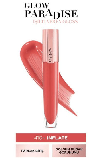 Loreal Plumping Lip Gloss 410 İnflate