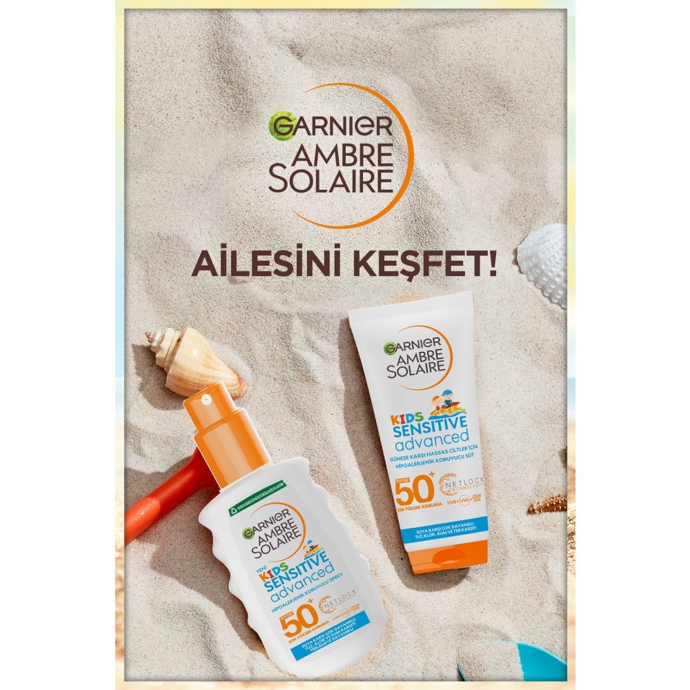 Garnier Ambre Solaire Kids-Çocuk Sensitive Advanced Güneş Koruyucu Sprey +Spf50 200 ml