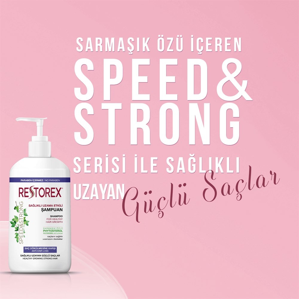 Restorex Speed Strong Şampuan Sağlıklı Uzama Etkili 1000 ml