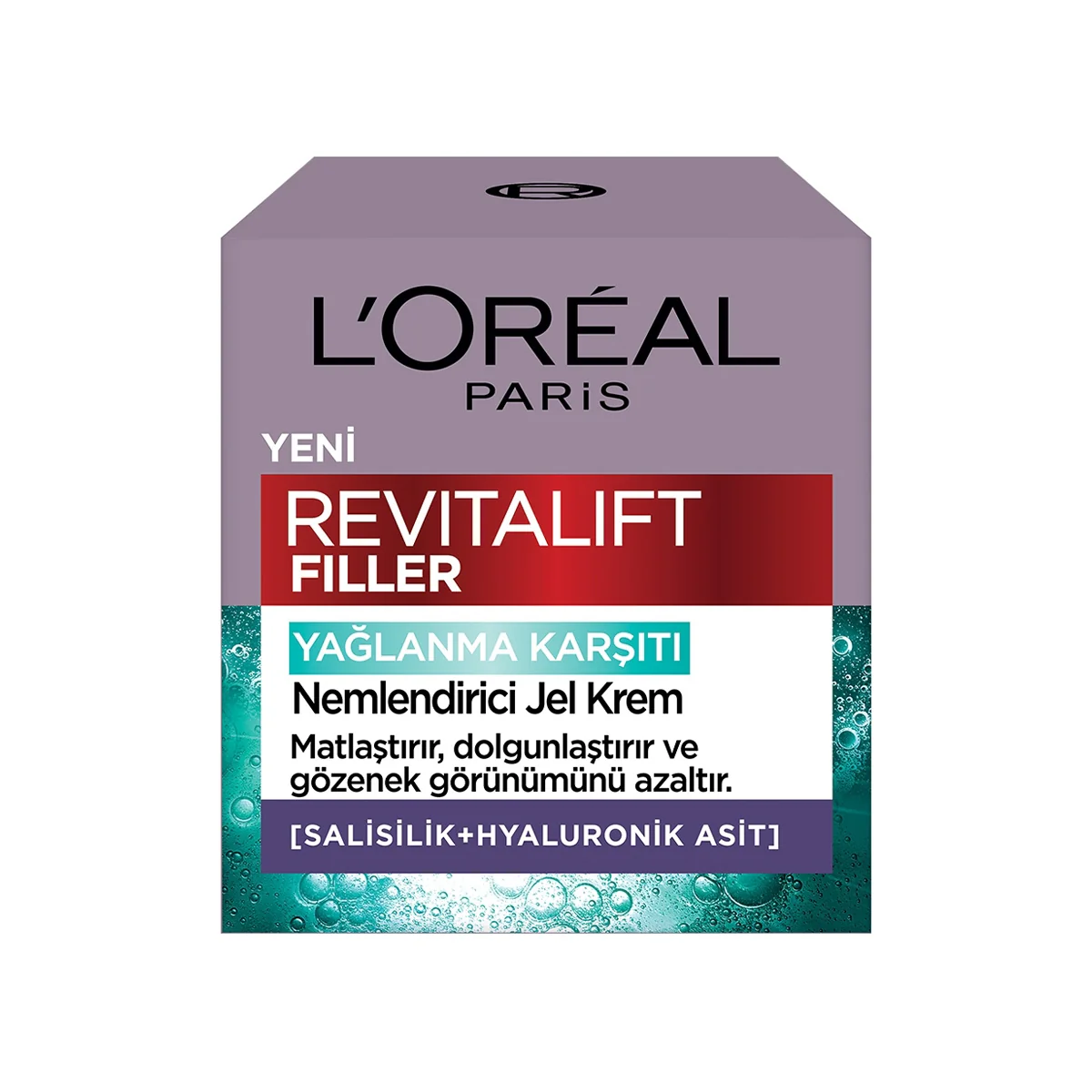Loreal Paris Revitalift Filler Yağlanma Karşıtı Su Bazlı Nemlendirici Jel Krem Salisilik Asit & Hyalüronik Asit 50 ml
