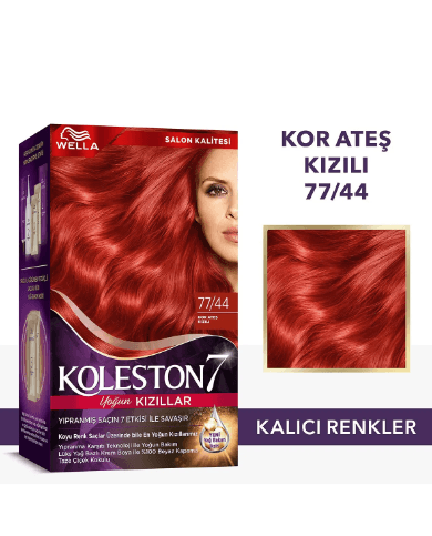 Koleston Kit Saç Boyası Forever Red 77/44 Kor Ateşi Kızılı