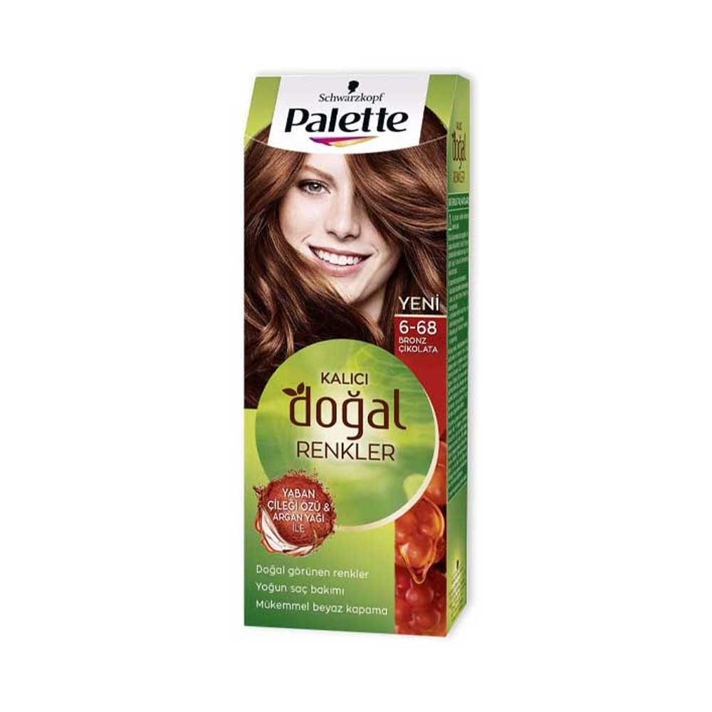Palette Kalıcı Doğal Renkler Saç Boyası 6.68 Bronz Kakao