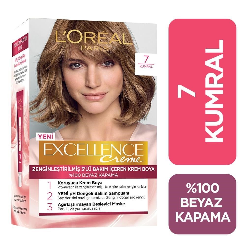 Loreal Paris Excellence Krem Saç Boyası 7.0 Kumral