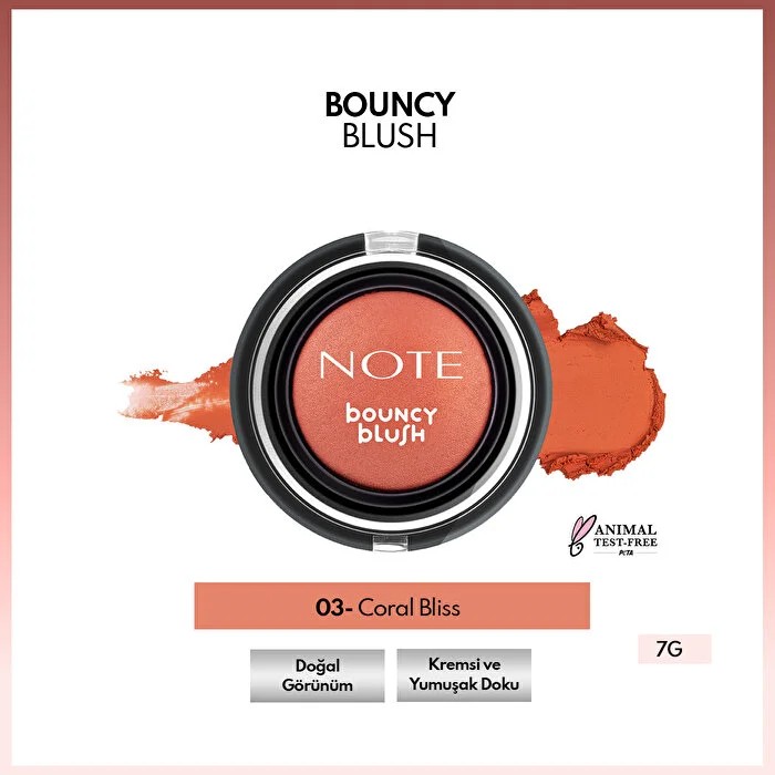 Note Bouncy Blush Allık 03 Coral Bliss
