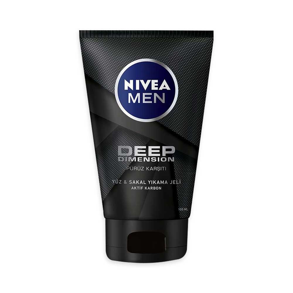 Nivea Men Yüz & Sakal Temizleme Jeli - Deep Dimension 100 ml