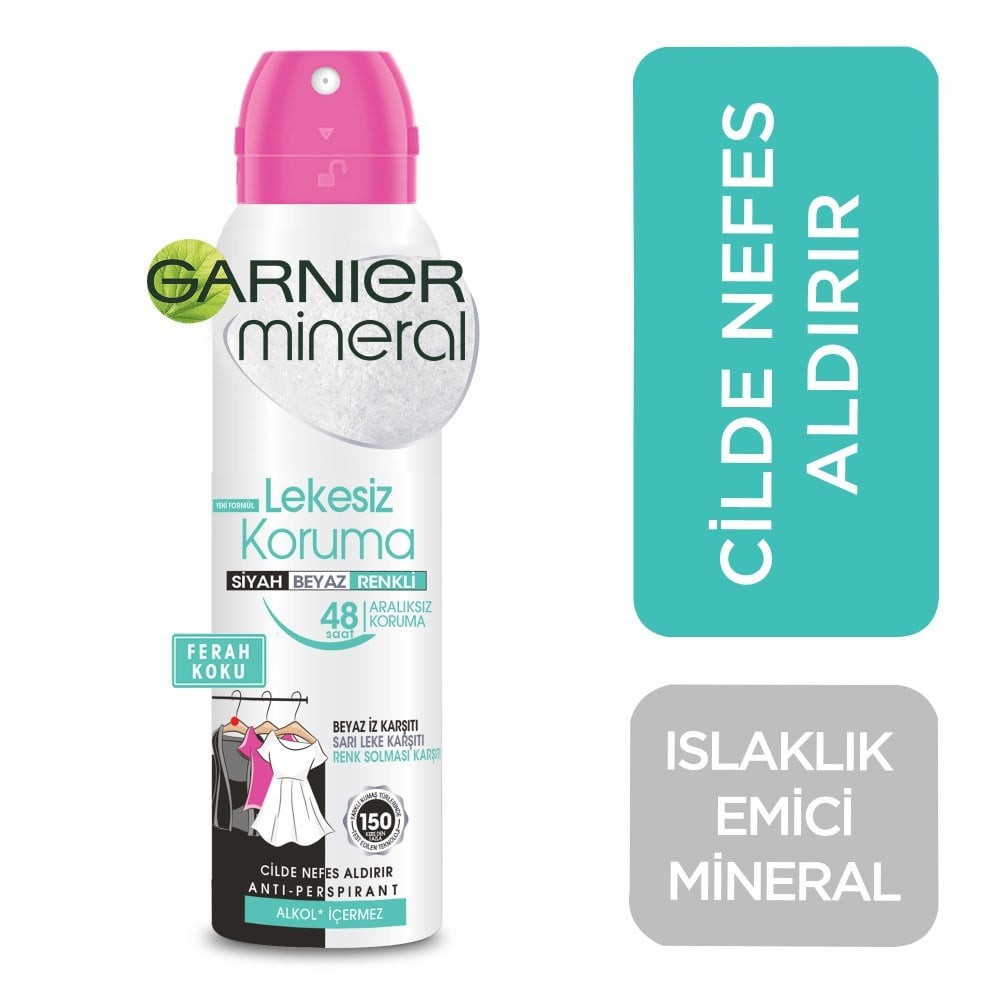 Garnier Mineral Anti-perspirant Aeresol Deodorant Lekesiz Koruma 150 ml