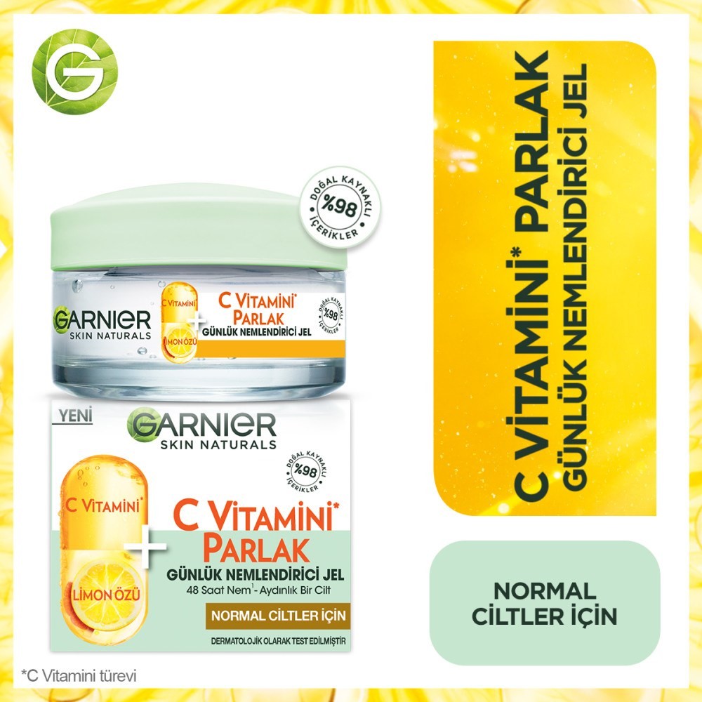 Garnier C Vitamini Parlak Günlük Nemlendirici Jel 50 ml