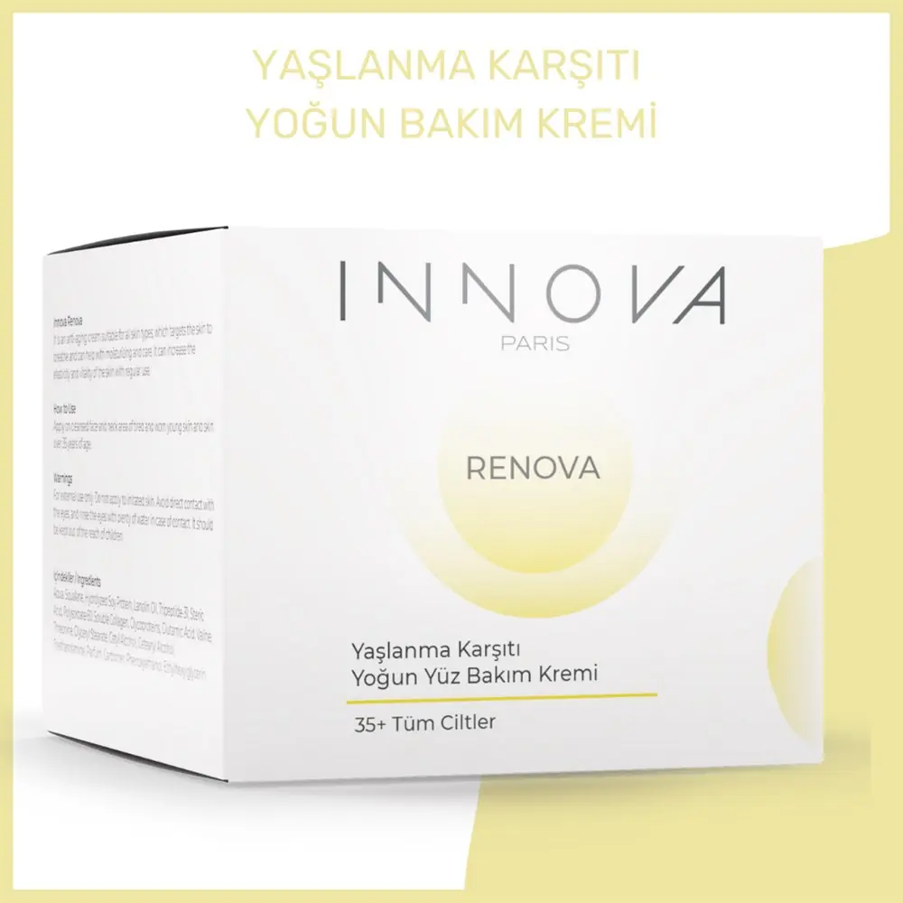 Innova Renova Yaşlanma Karşıtı Bakım Kremi ile kendinizi çok