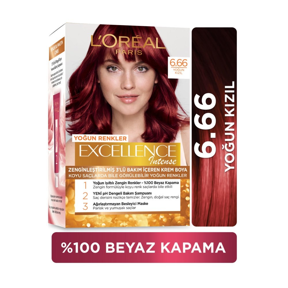 Loreal Paris Saç Boyası Excellence Intense 6.66 Yoğun Kızıl