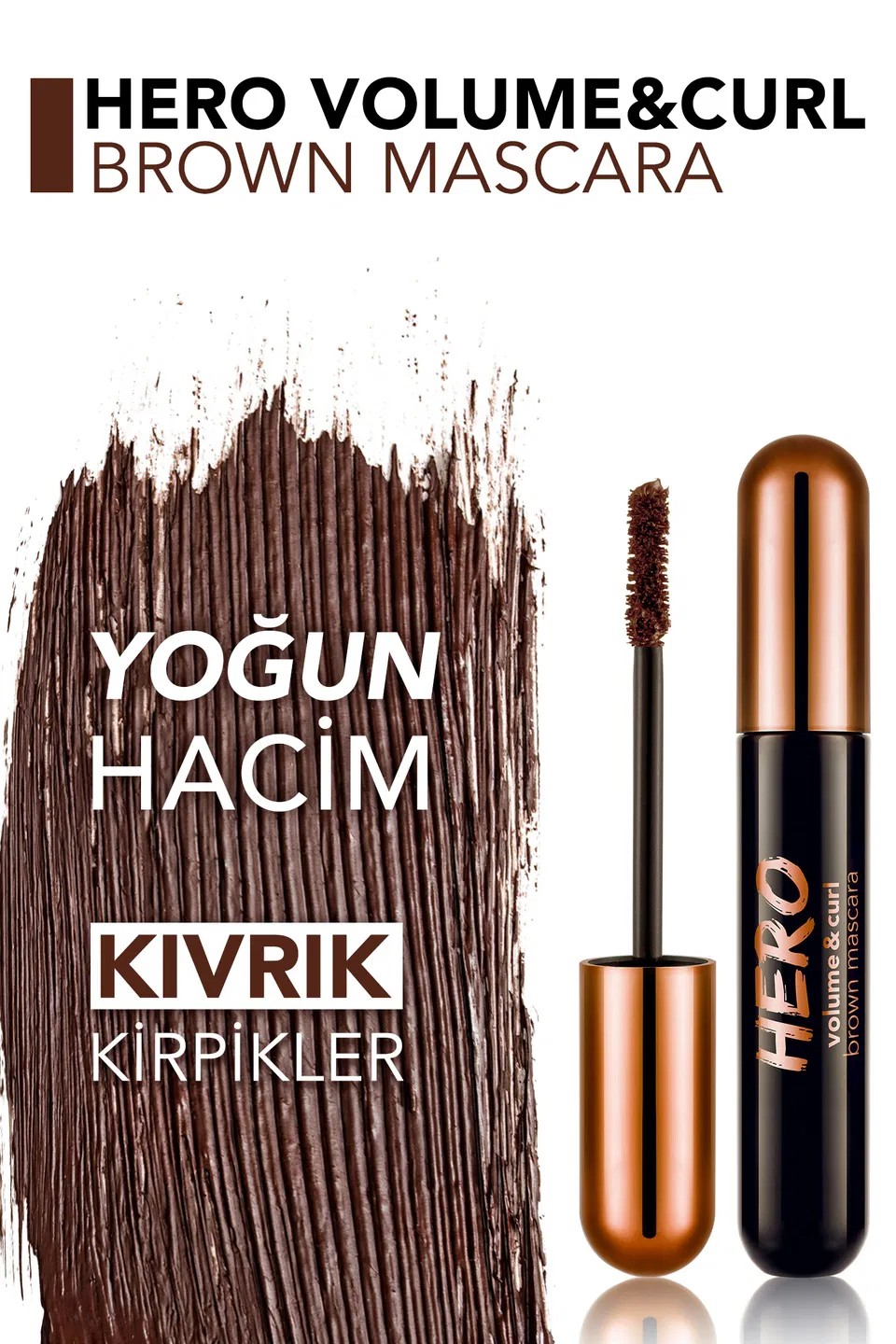 Flormar Hero Volume&Curl Brown Maskara