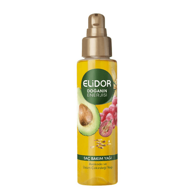 Elidor Doğanın Enerjisi Serum Saç Bakım Yağı Avokado &amp; Üzüm Çekirdeği Özlü 80 ml