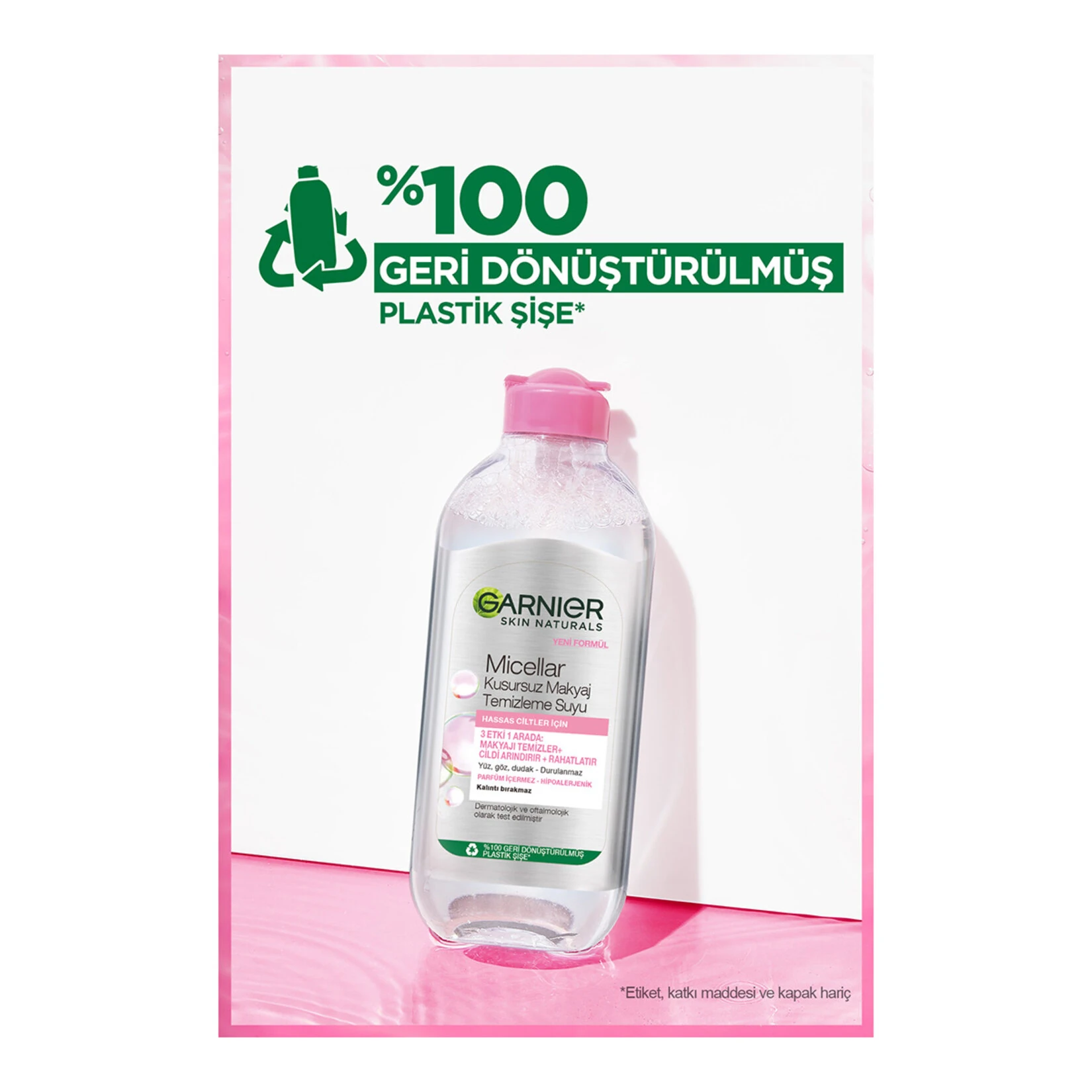 Garnier Micellar Kusursuz Makyaj Temizleme Suyu + Pamuk Hediyeli 400 ml