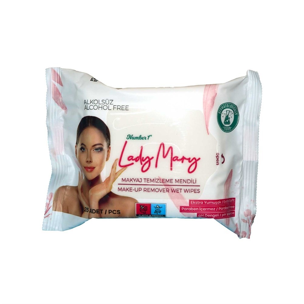 Lady Marry Makyaj Temizleme Mendili Make-Up Remover Wet Wipes 25li