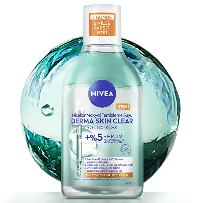 Nivea Makyaj Temizleme Suyu Derma Skin Clear Micellar Water 400 ml