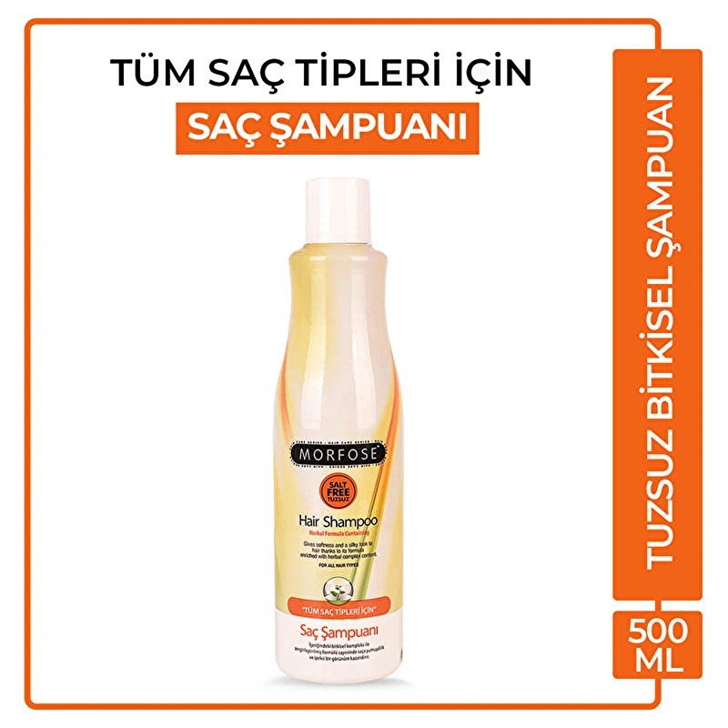 Morfose Bitkisel Tuzsuz Saç Şampuanı 500 ml