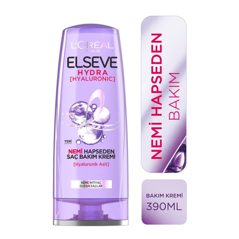 Loreal Paris Elseve Hydra Hyaluronic Nemi Hapseden Saç Bakım Kremi 390 ml