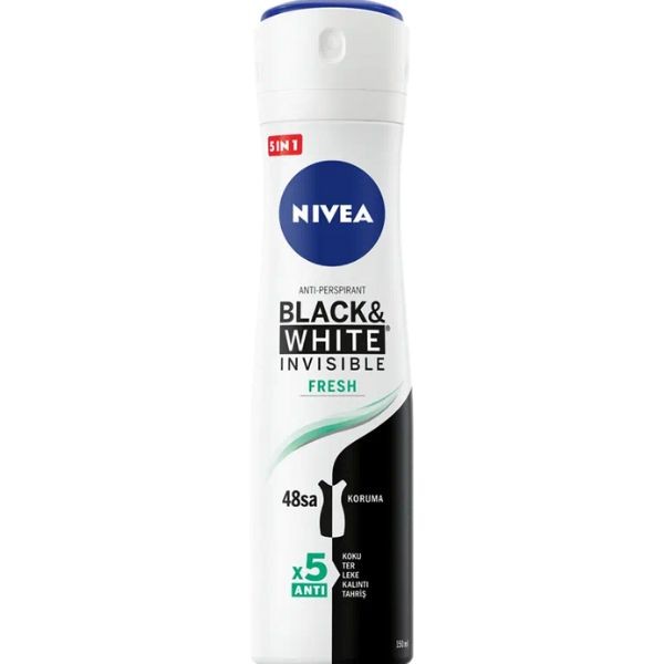 Nivea Kadın Sprey Deodorant Black & White Invisible Fresh 150 ml