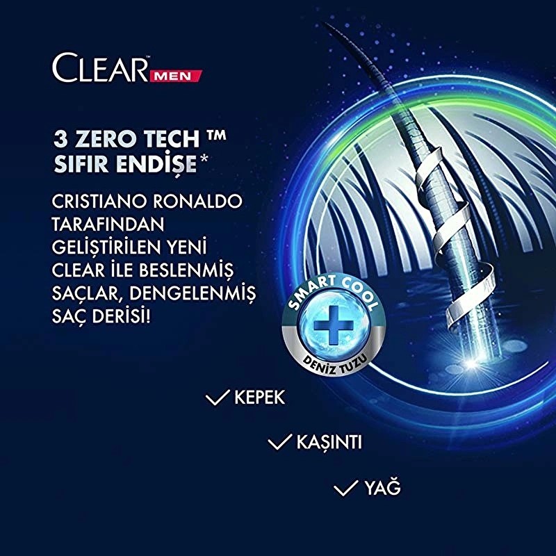 Clear Men Kepeğe Karşı Etkili Şampuan Legend By CR7 Cristiano Ronaldo 350 ml