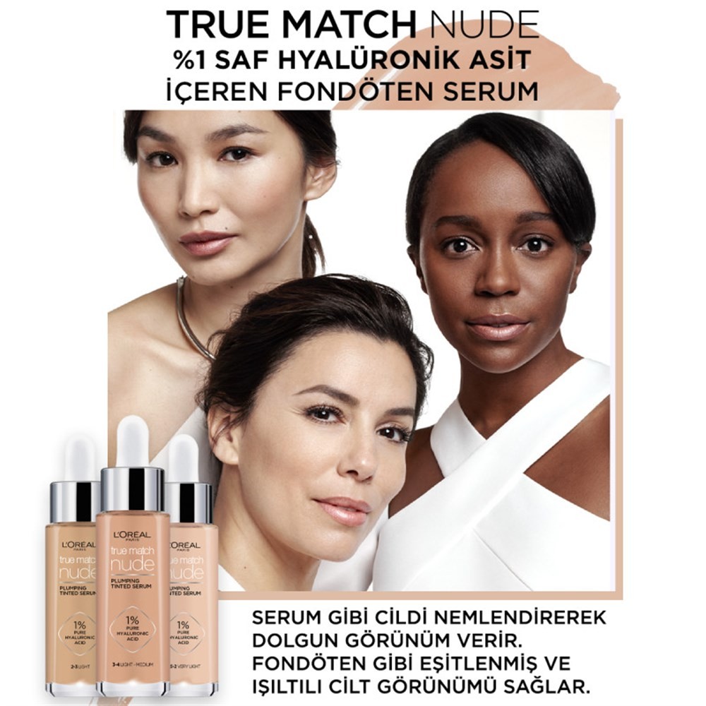 Loreal Paris Fondöten Nude Serum True Match 3-4 Light Medium 30 ml