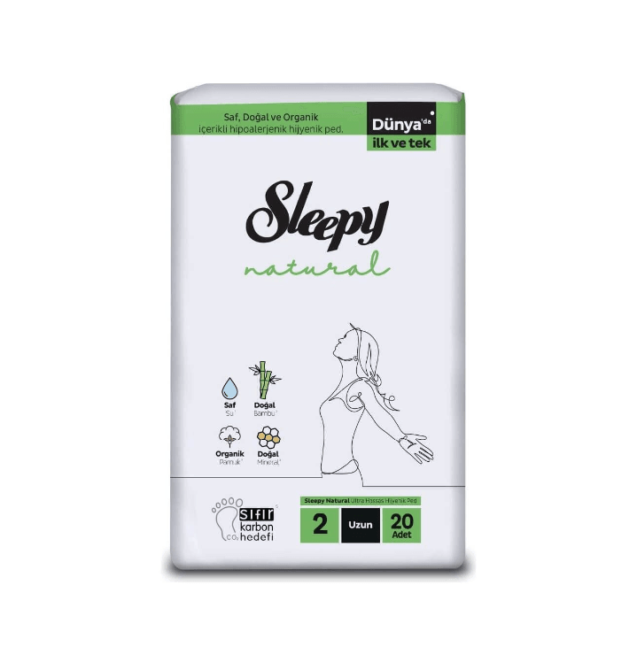 Sleepy Natural Ultra Hassas Hijyenik Ped Uzun 20li