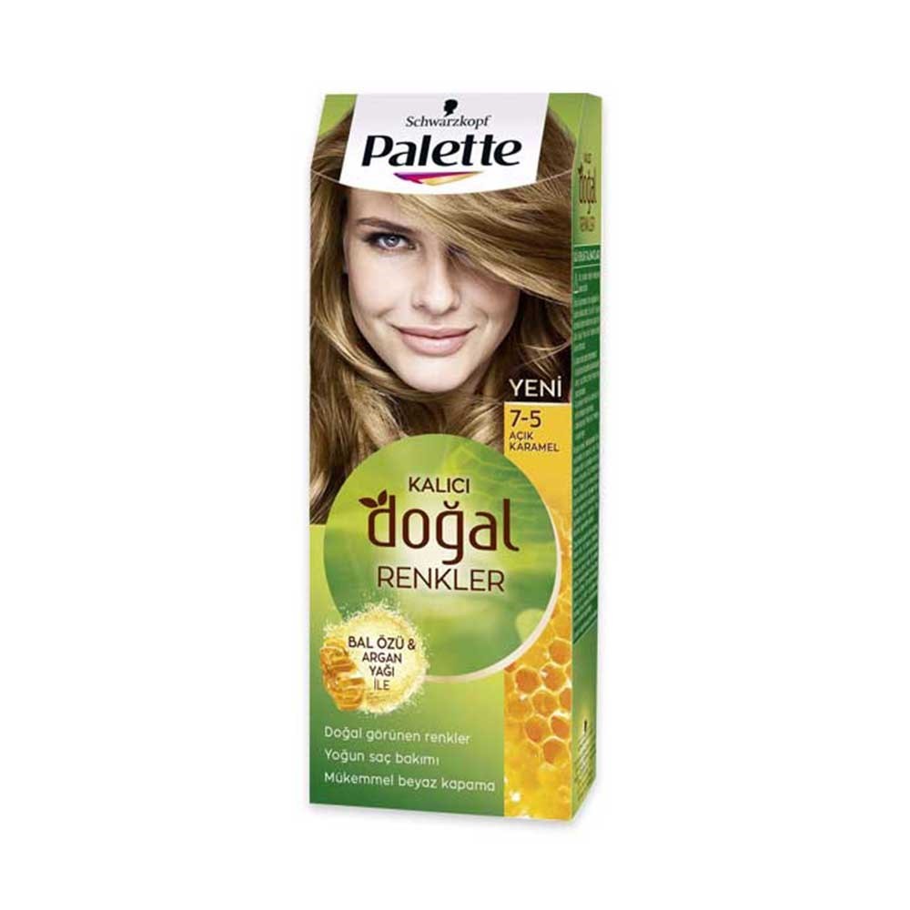 Palette Kalıcı Doğal Renkler Saç Boyası 7.5 Açık Karamel