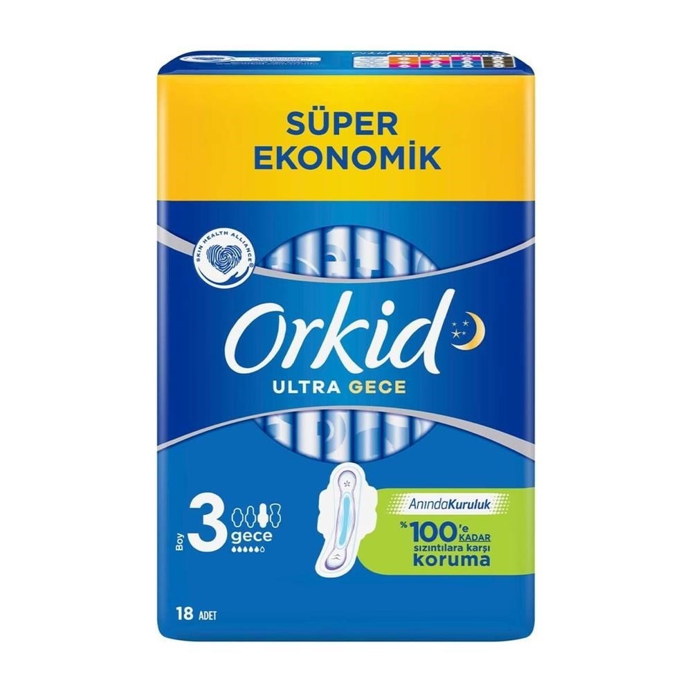 Orkid Hijyenik Ped Ultra Extra Hijyenik Ped Gece 18li