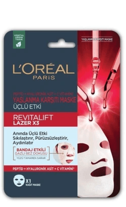 Loreal Dermo Maske Revitalift Lazer Yaşlanma Karşıtı