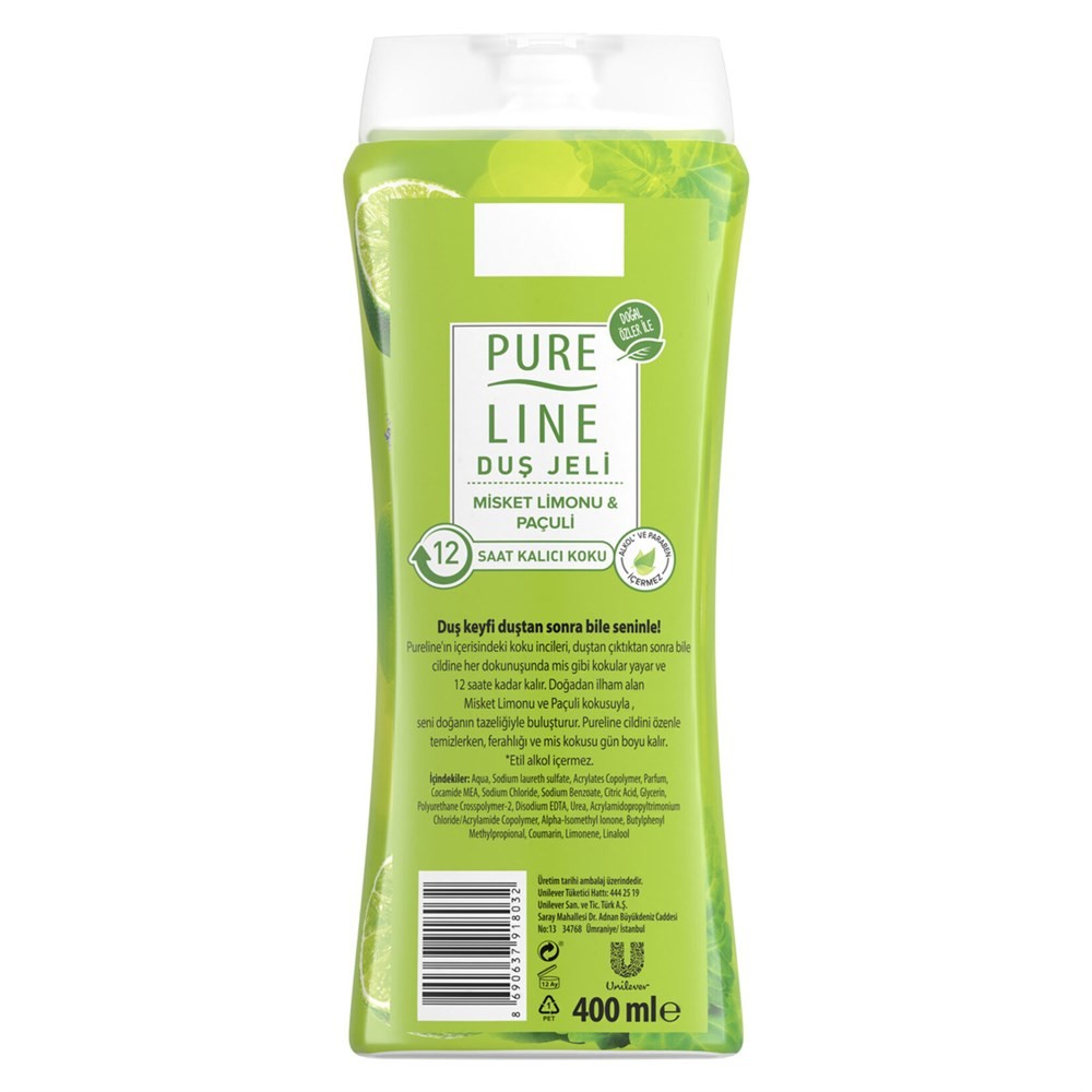 Pure Line Duş Jeli Misket Limon & Paçuli Özlü 400 ml