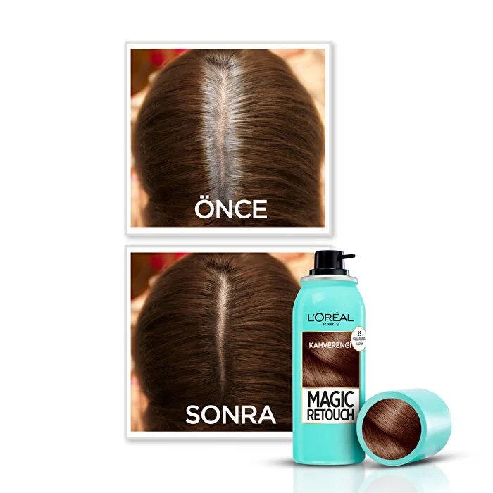 Loreal Paris Magic Retouch Beyazlar İçin Anında Kapatıcı Sprey Kahverengi 75 ml