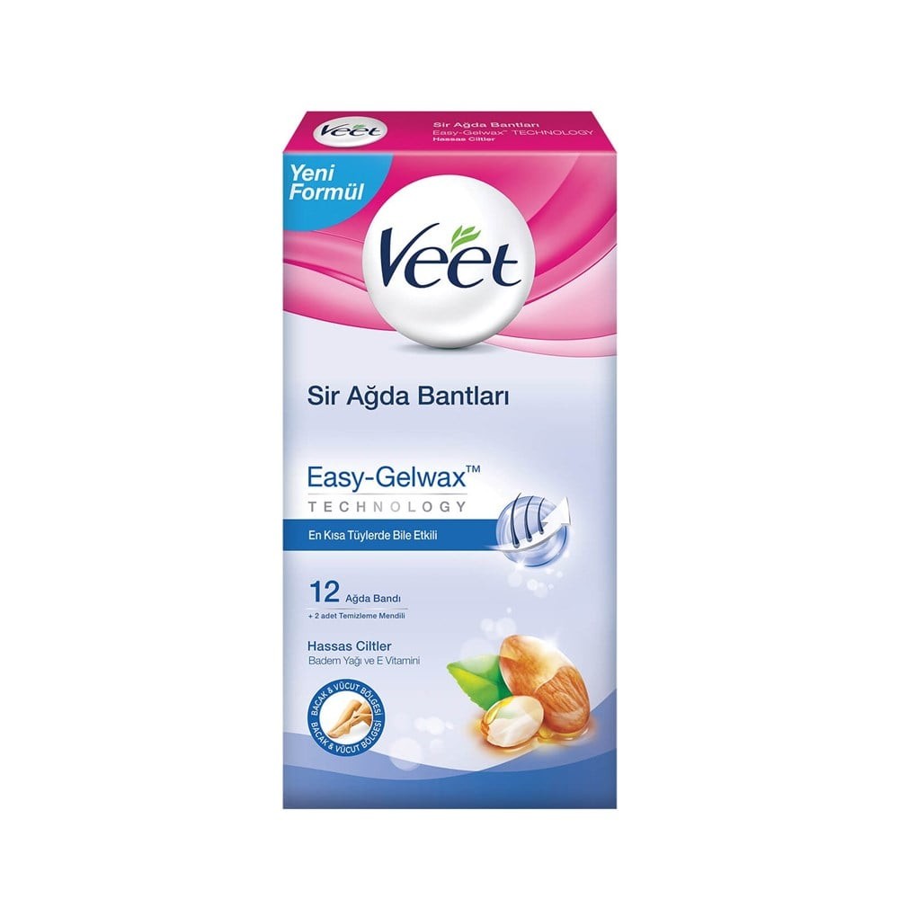 Veet Sir Ağda Bandı Hassas Ciltler 12 Adet