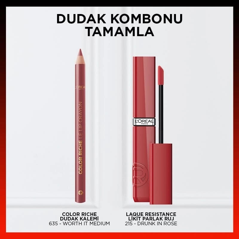 Loreal Paris Infaillible Laque Resistance Likit Parlak Ruj 215 Drunk in Rose