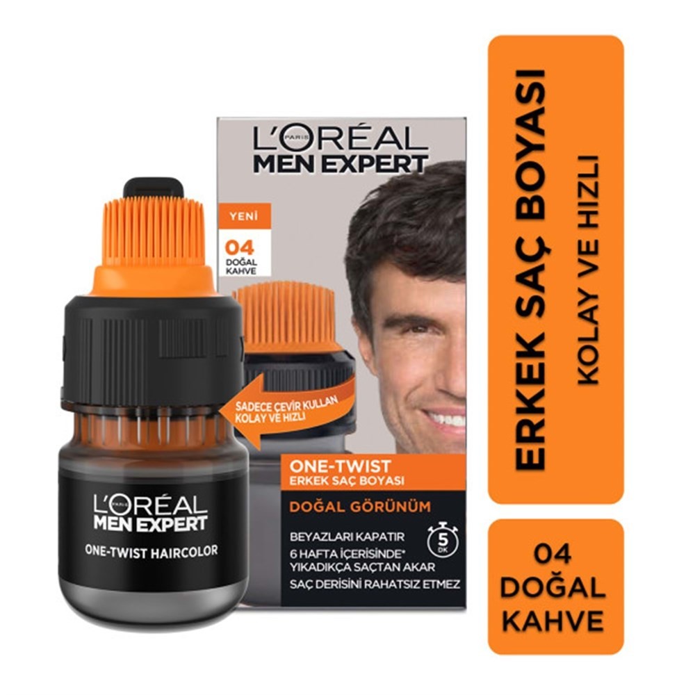 Loreal Paris Men Expert Erkek Saç BoyasıOne Twist Kahve 04