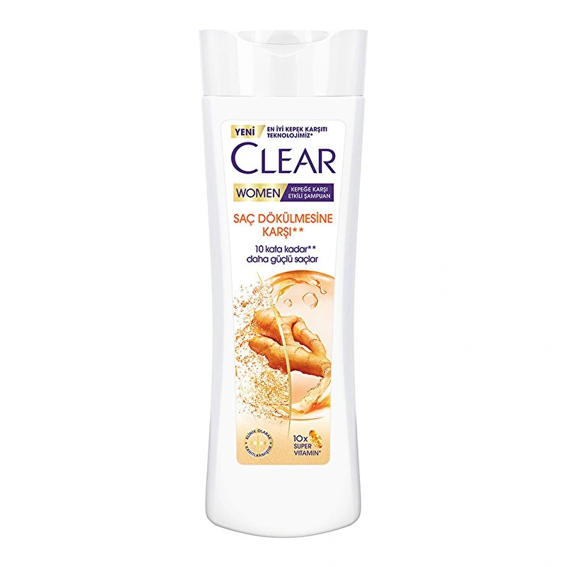 Clear Women Kepeğe Karşı Etkili Şampuan Saç Dökülmesine Karşı Zencefil Özü 350 ml