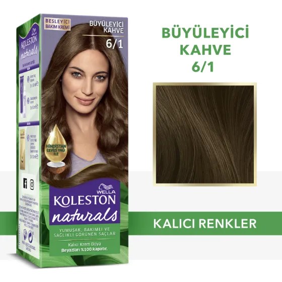 Wella Koleston Naturals Saç Boyası 6/1 Büyüleyici Kahve