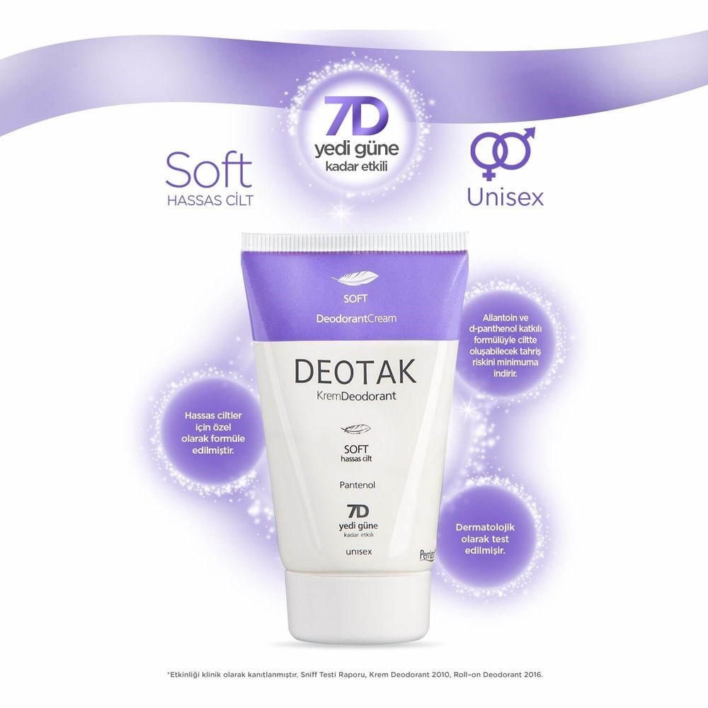 Deotak Pantenol Soft Krem Deodorant 50 ml