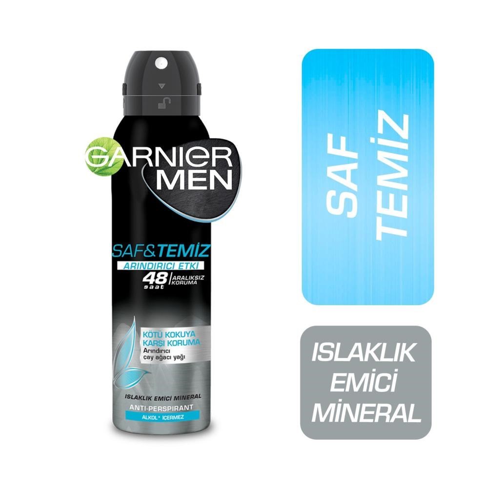 Garnier Men Deodorant Saf &amp; Temiz Arındırıcı Etki 150 ml