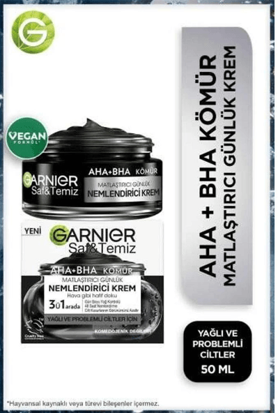 Garnier Skin Natural Nemlendirici Kömür Krem 50ml