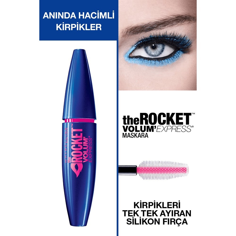 Maybelline New York Hacim Sağlayan Siyah Maskara Rocket Volume Express Mascara