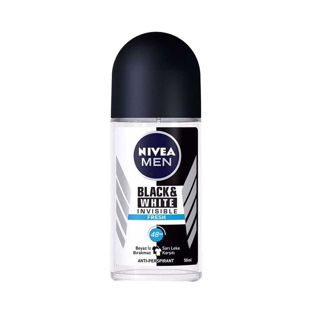 Nivea Men Fresh Erkek Roll-On Deodorant - Invisible Black &amp; White 50 ml