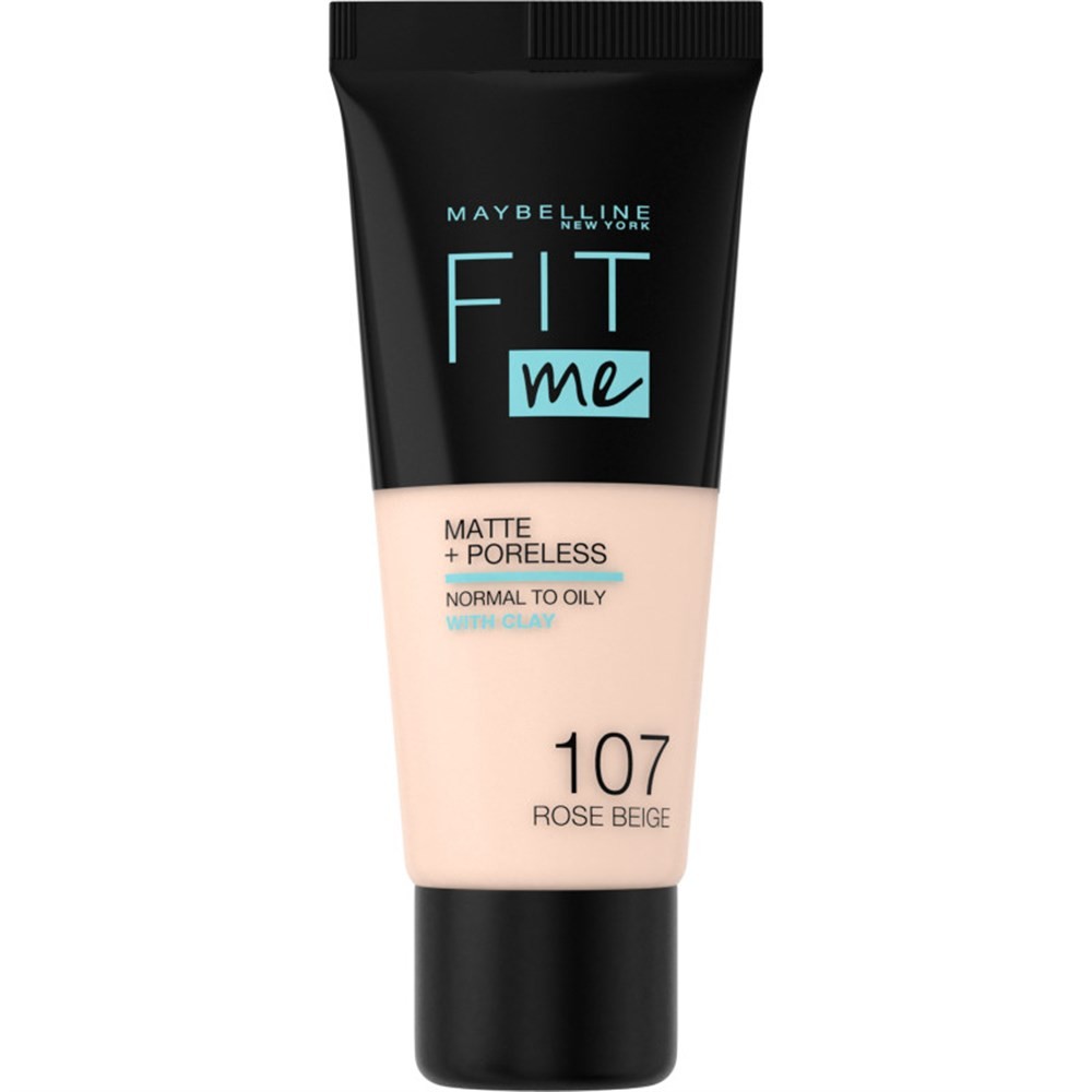 Maybelline New YorkMat Fondöten - Fit Me Matte + Poreless Foundation 107 Rose Beige