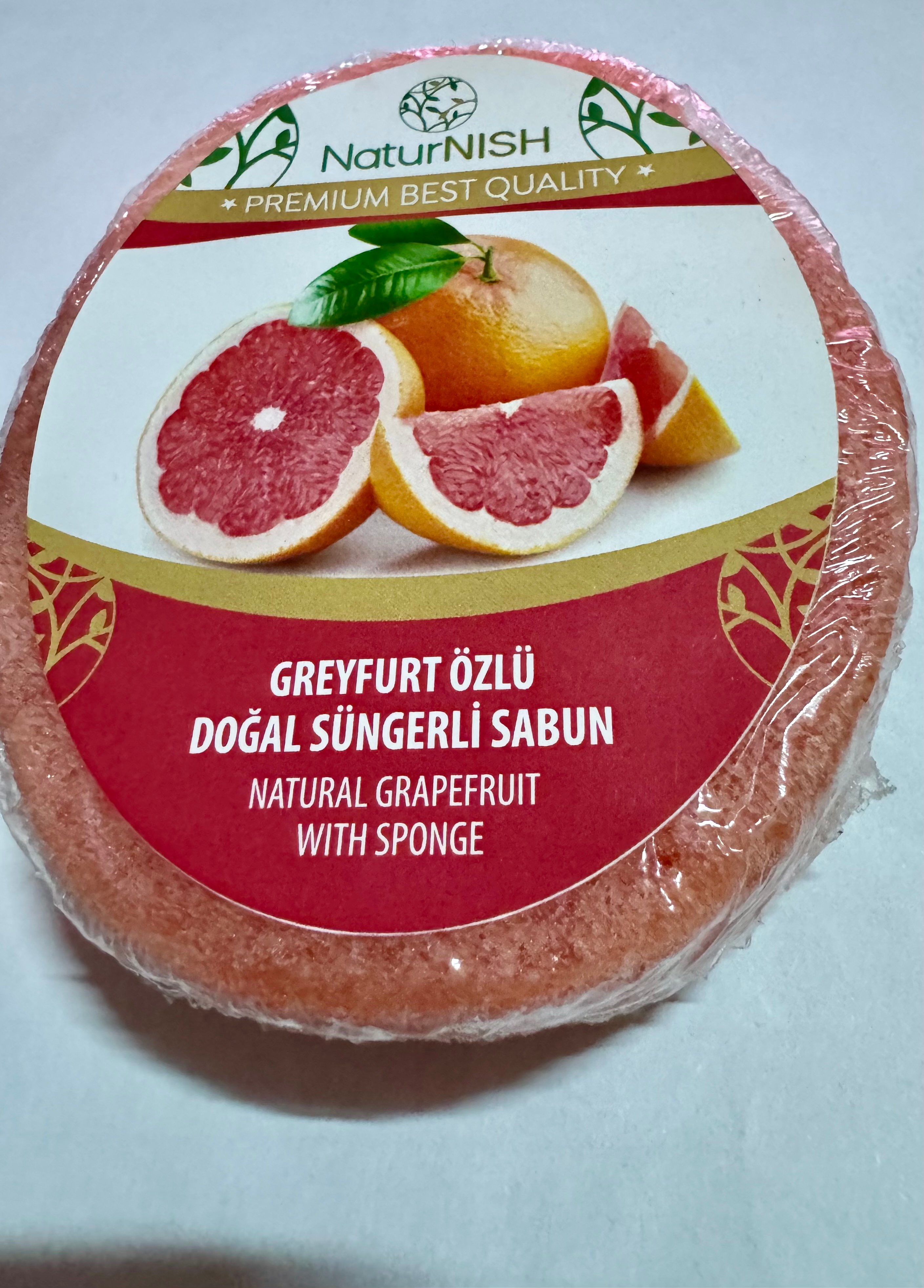 Naturnısh  Sabun 135 gr Greyfurt  Özlü Süngerli