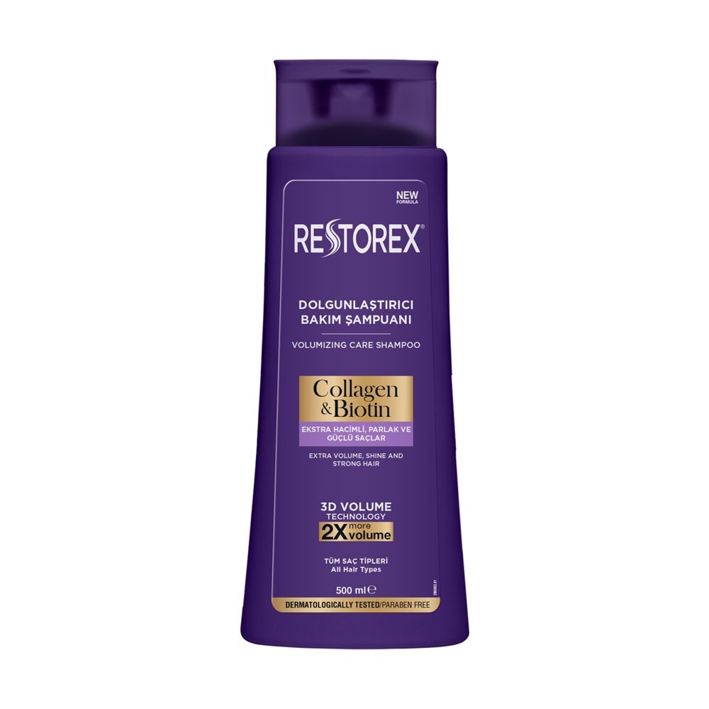 Restorex Şampuan Collagen Biotin Hacimsiz Saçlar için Dolgunlaştırıcı Etki 500 ml