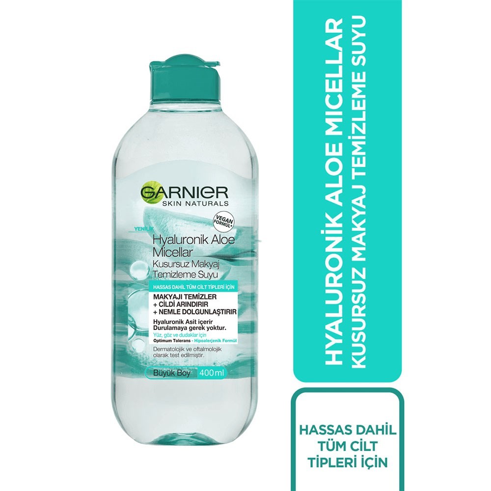 Garnier Kusursuz Makyaj Temizleme Suyu - Micellar Hyaluronik Aloe 400 ml