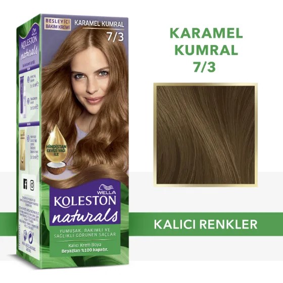 Wella Koleston Naturals Saç Boyası 7/3 Karamel Kumral