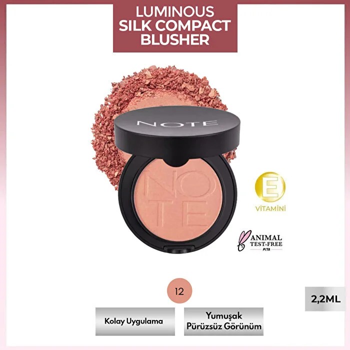 Note Luminous Silk Compact Allık 12 Rosy Glow